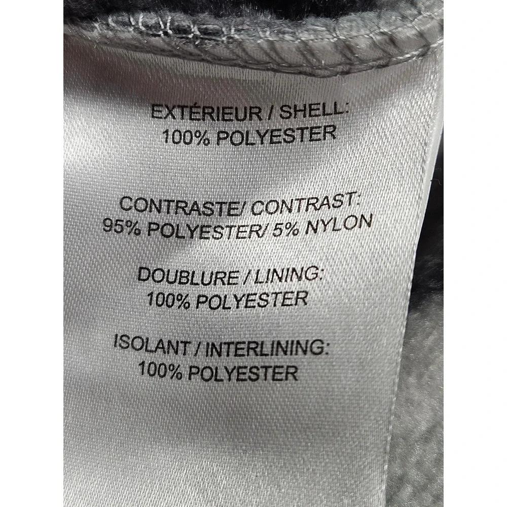 Kyodan Outdoor Womens XXL Grey Camo Fleece Quilted‎ Snap Neck Pullover Jacket